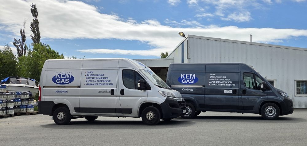 Kemgas leveransbil med tjänster